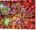 Vibrant Fireworks Display Canvas Print by D Davila