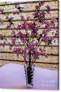 Cherry Blossoms in Glass Vase Canvas Print