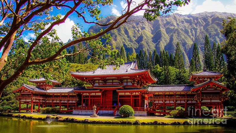 Byodo-In Temple - Buddhist Temple - Oahu, Hawaii // Canvas Print by D Davila