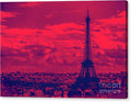 Eiffel Tower - Paris, France Landscape Canvas Print – 24x16 Gallery Wrap