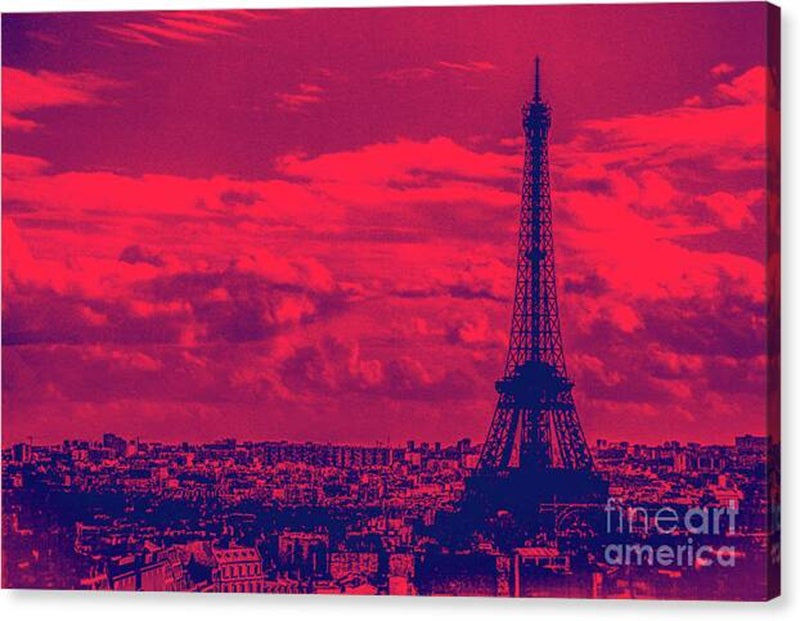 Eiffel Tower - Paris, France Landscape Canvas Print – 24x16 Gallery Wrap