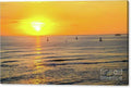 Golden Sunset Over Calm Sea — Gallery Wrap Canvas Print 36x20.5 Inches