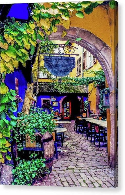 Little French Restaurant - Paris — Canvas Print by D. Davila