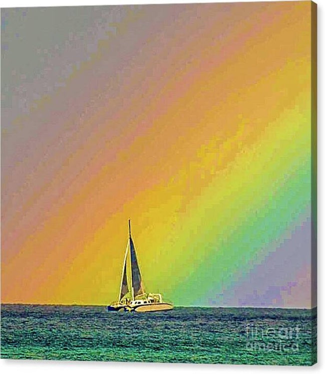 Rainbow Sail — Canvas Print | D Davila