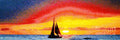 Sunset Sail Into The Abstract Canvas Print