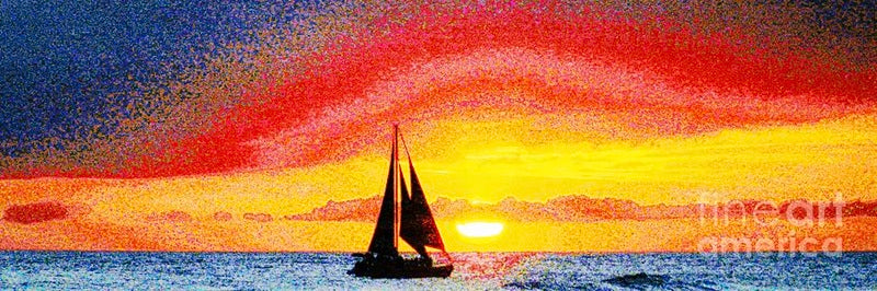 Sunset Sail Into The Abstract Canvas Print
