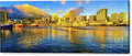 Skyline - Honolulu, Hawaii - Honolulu Harbor Canvas Print – 36x13 Gallery Wrap