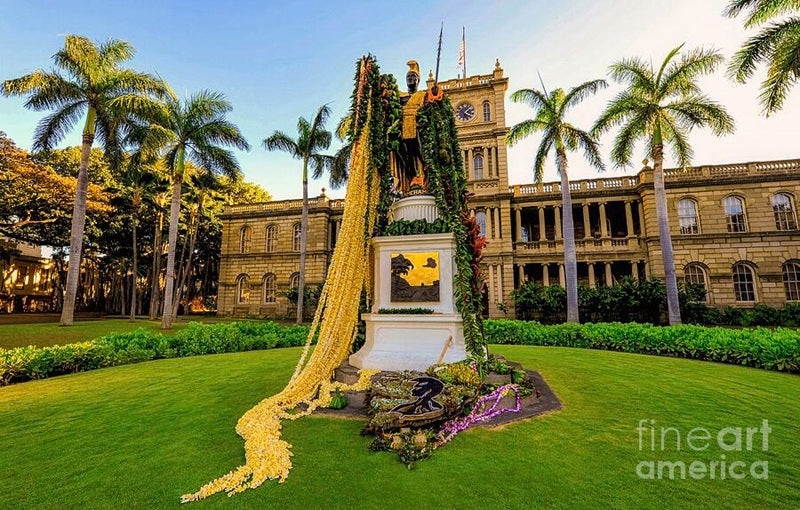 King Kamehameha the Great - Statue // Canvas Print by D Davila