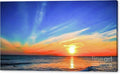 Vibrant Hawaii Ocean Sunset — Gallery Wrap Canvas Print 36x19 Inches